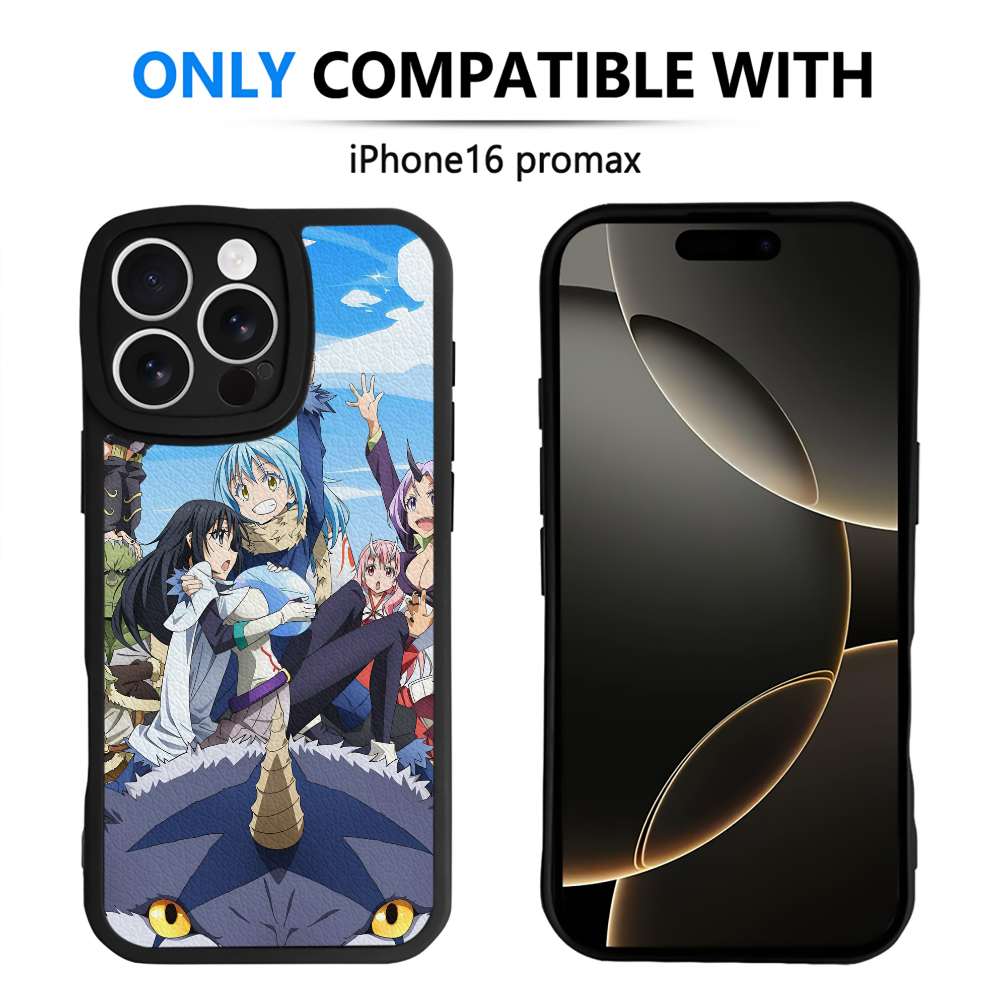 （画像用） 転スラ Regarding Reincarnated to Slime 【iPhone 16シリーズ対応】シリコンスマホケース（レザー調） 材質：シリコン